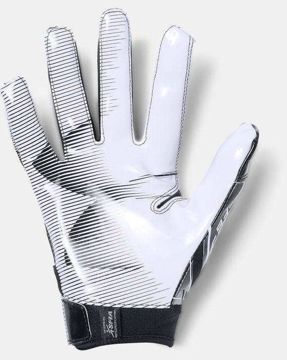 Men's UA F6 Football Gloves, Black, pdpMainDesktop image number 1